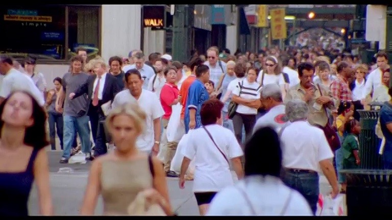 Sarah Morris. Midtown, 1998.