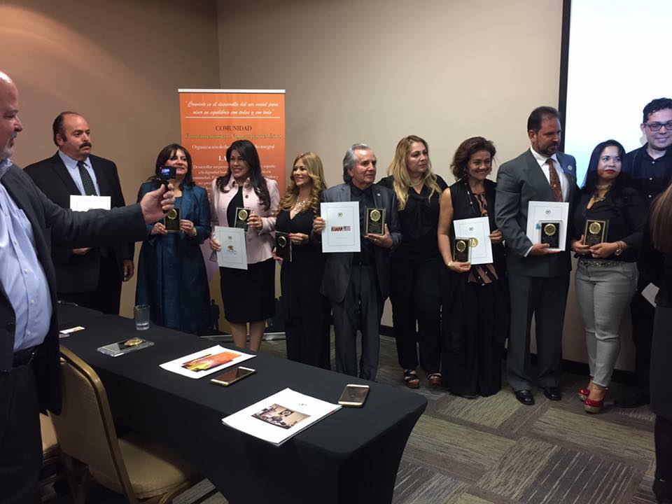 Parte del grupo de los homenajeados