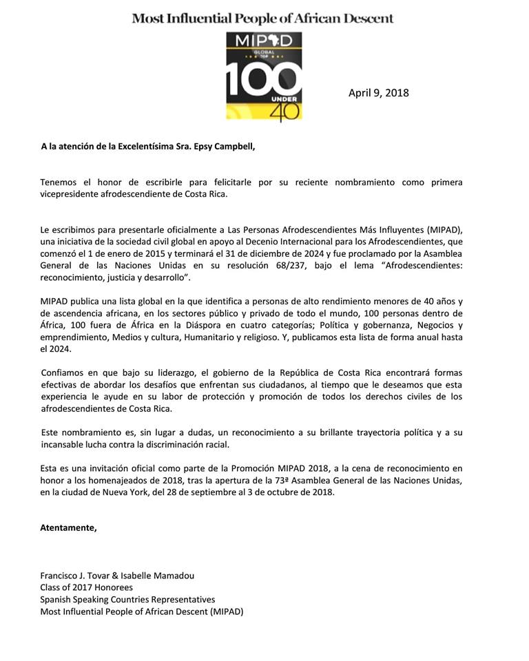 ¿Quién es Epsy Campbell, la primera vicepresidenta Afrolatina de la historia?