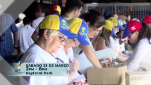 Gran concentración a beneficio de Venezuela en el Bayfront Park de Miami